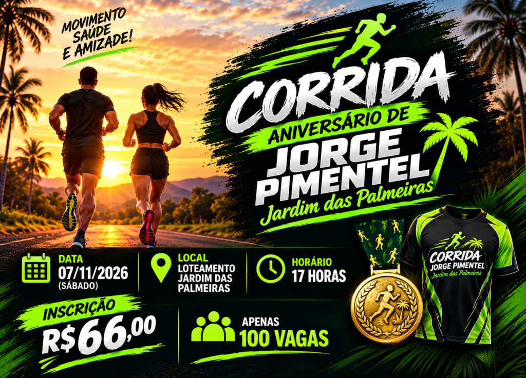 Cartaz Corrida de Aniversário Jorge Pimentel
